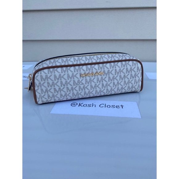 Michael Kors Giftables Pencil case Makeup Case Vanilla - Picture 1 of 7